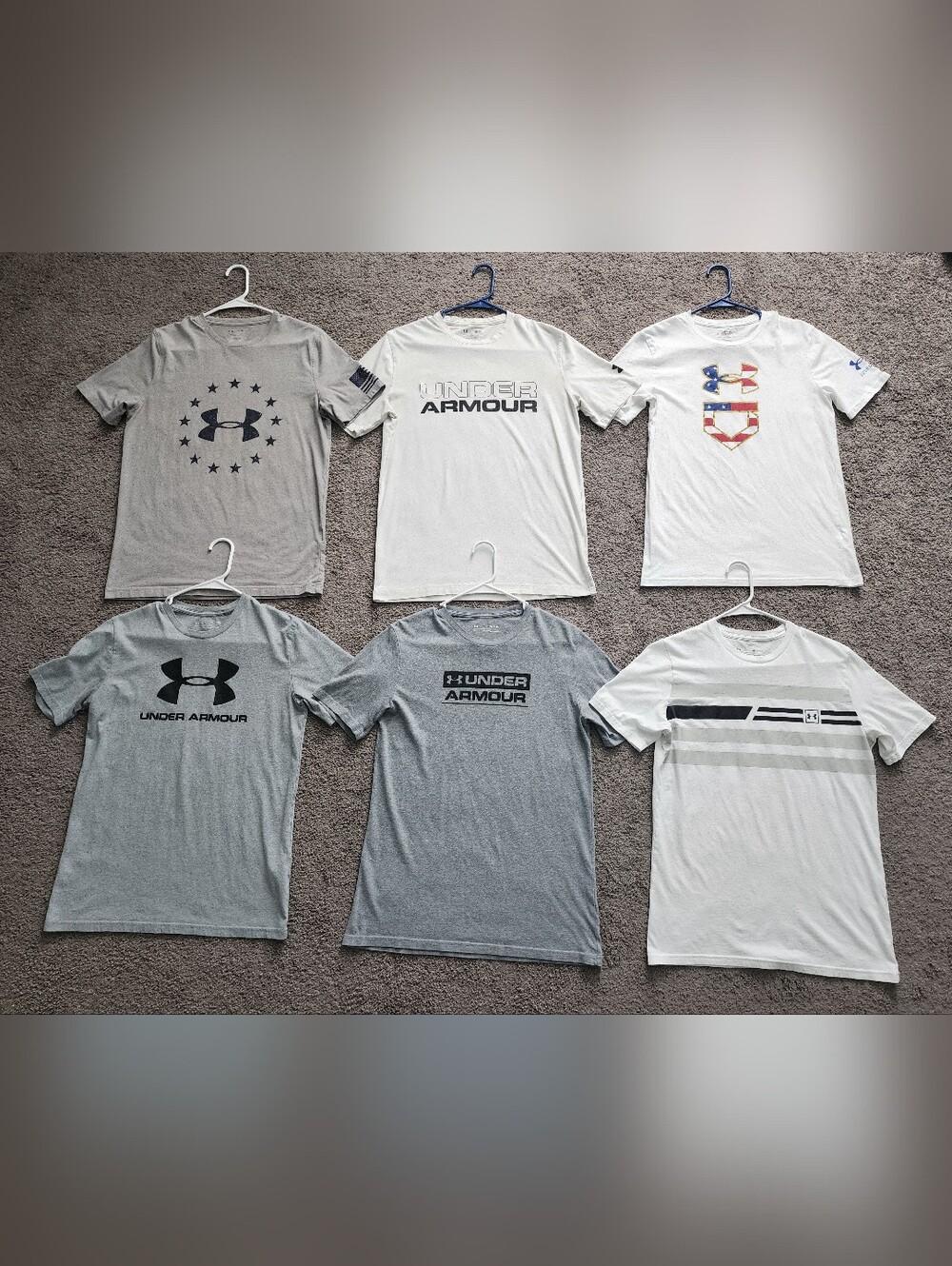 Under Armour Men's Logo T-Shirt Bundle - White & Gray